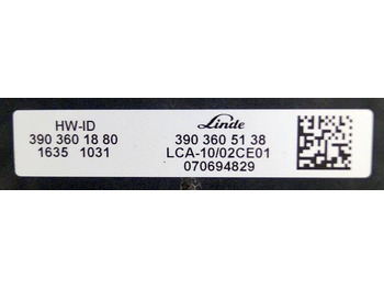Mootori juhtimisseade - Materjali käitlemise seade Linde 3903605138 | Controller LCA - 10/02CE01 3903601880 sn. 070694829 from R14H: pilt 3
