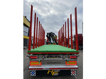 Hydrofast Przyczepa platforma 3 osiowa do przewozu drewna / 3-axle platform trailer for timber transport liising Hydrofast Przyczepa platforma 3 osiowa do przewozu drewna / 3-axle platform trailer for timber transport: pilt 3