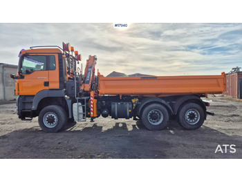 Kallurauto, Kraanaga veoauto Tipper/sand spreader with HDS - MAN TGS 28.360 6x4 (2008): pilt 5