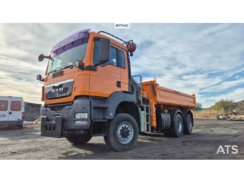 Kallurauto, Kraanaga veoauto Tipper/sand spreader with HDS - MAN TGS 28.360 6x4 (2008): pilt 3