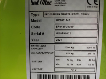 Kaubaaluste tõstuk Pramac HX10E 540: pilt 5