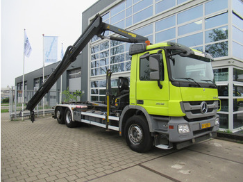 Konkstõstukiga veoauto, Kraanaga veoauto Mercedes-Benz Actros 2532 LTNLA 6X2 Hooklift + Crane, Haak - Kraan: pilt 3