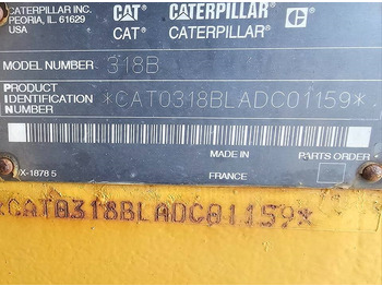 Lintekskavaator CATERPILLAR 318