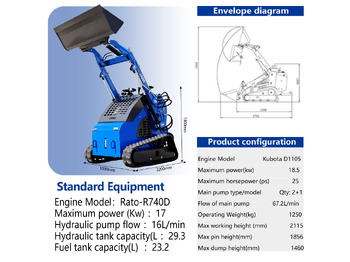 Uus Kompaktlaadur LEZUM LA380 Mini Skid Steer Loader Compact Track Diesel Cheap Mini Skid Steer Loader For Sale With Mini Skid Steer Attachments 4 In 1 Bucket: pilt 2 Uus Kompaktlaadur LEZUM LA380 Mini Skid Steer Loader Compact Track Diesel Cheap Mini Skid Steer Loader For Sale With Mini Skid Steer Attachments 4 In 1 Bucket: pilt 2
