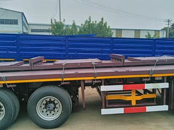 Uus Platvorm/ Madelpoolhaagis transporditavad ained konteinerid TITAN Semi Truck Flatbed Traile for Sale in Saudi Arabia: pilt 3