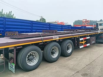 Uus Platvorm/ Madelpoolhaagis transporditavad ained konteinerid TITAN Semi Truck Flatbed Traile for Sale in Saudi Arabia: pilt 2