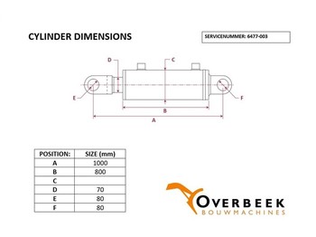 Hüdraulika - Ehitusmasinad Komatsu WA470/480-20E-63-K1200-Cylinder/Zylinder/Cilinder: pilt 5