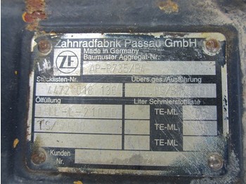 Telg ja varuosad - Ehitusmasinad ZF AP-R735/P4 - Liebherr 509 - Axle: pilt 3