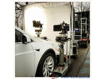 Madal platvorm järelhaagis transporditavad ained rasketehnika Spezial Tiefbett für TV & Film + MB Arcos 2143: pilt 3