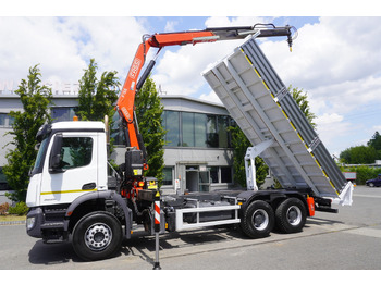 Madelveok/ Platvormveok, Kraanaga veoauto MERCEDES-BENZ AROCS 2633 6x4 / 5.5 T crane FASSI F135 / Tipper 15 EPAL: pilt 5