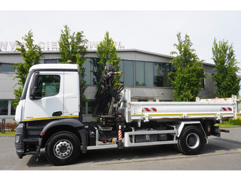 Madelveok/ Platvormveok, Kraanaga veoauto MERCEDES-BENZ Arocs 1833 / 87,000 km!!! / Hds HIAB X-DUO 128 B-2 / three-sided tipper: pilt 5