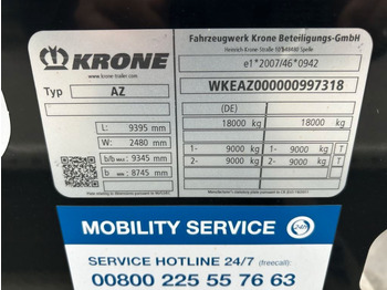 Uus Konteinerveduk/ Tõstuk järelhaagis Krone 2 Achswechselfahrgestell, Typ: MAXI AZW 18 eL3B7: pilt 4