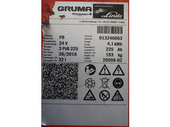 Aku GRUMA 24 Volt 3 PzB 225 Ah: pilt 5