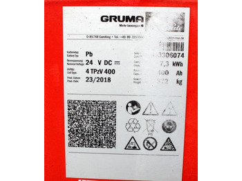 Aku - Materjali käitlemise seade GRUMA 24 Volt 4 PzV 400 Ah: pilt 5