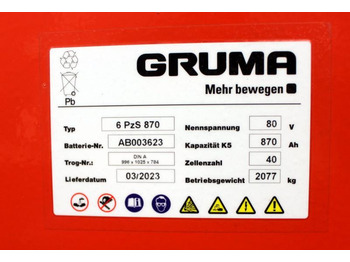 Aku GRUMA 80 Volt 6 PzS 870 Ah: pilt 5