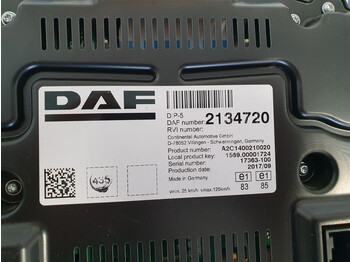 Armatuurlaud - Veoauto DAF XF106: pilt 3