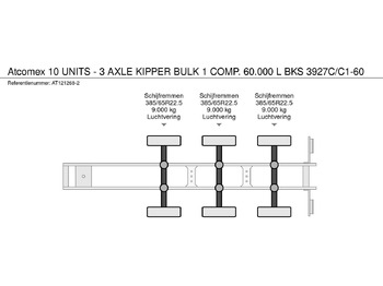 Silo poolhaagis Atcomex 10 UNITS - 3 AXLE KIPPER BULK 1 COMP. 60: pilt 5