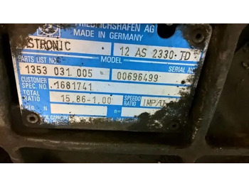 Käigukast ja varuosad - Veoauto DAF Versnellingsbak 12AS2330TD: pilt 3