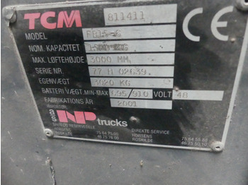 Elektritõstuk Chariot élévateur TCM FB15-6: pilt 5