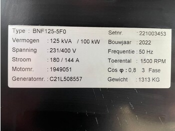 Uus Generaatorikomplekt Iveco NEF 45 TM3 Stamford 125 kVA generatorset New !: pilt 3