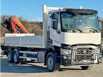 Kraanaga veoauto, Madelveok/ Platvormveok Renault C 380 *PRITSCHE 6,80m * PK 18002-EH C + FUNK*6x4: pilt 3