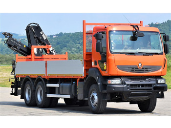 Kraanaga veoauto, Madelveok/ Platvormveok Renault KERAX 410 * HIAB 144 B-3 HIDUO / 6x4 * TOP: pilt 3