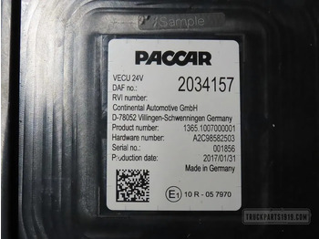 Mootori juhtimisseade - Veoauto DAF 2034157 | VECU ECU: pilt 2