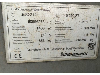 Virnastaja Jungheinrich EJC214: pilt 3
