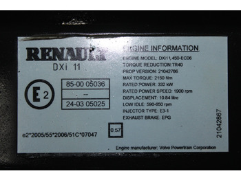 Mootor - Veoauto MOTOR RENAULT DXI11 EURO 5 450CP 21042786: pilt 5