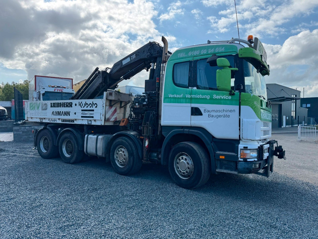 Scania 164G 580 V8 Kran Hiab 280 Retarder Sattelplatte Scania 164G 580 V8 Kran Hiab 280 Retarder Sattelplatte - Madelveok/ Platvormveok, Kraanaga veoauto: pilt 4 Scania 164G 580 V8 Kran Hiab 280 Retarder Sattelplatte Scania 164G 580 V8 Kran Hiab 280 Retarder Sattelplatte - Madelveok/ Platvormveok, Kraanaga veoauto: pilt 4