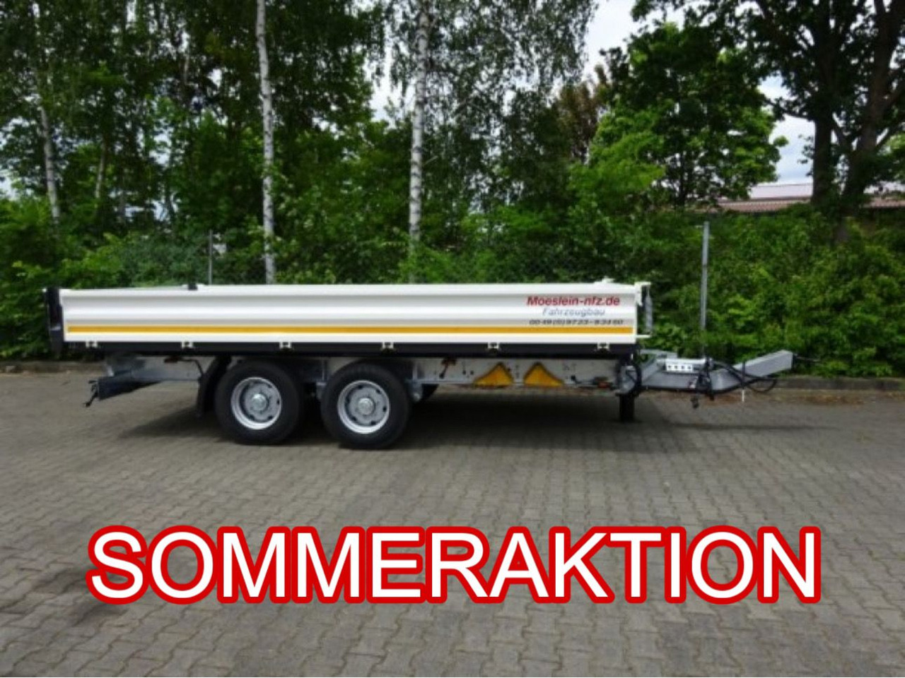 Möslein TTD 11 Weiß neuer Tandem 3- Seitenkipper Tieflader-- Neufahrzeug -- - Kalluri järelhaagis: pilt 1 Möslein TTD 11 Weiß neuer Tandem 3- Seitenkipper Tieflader-- Neufahrzeug -- - Kalluri järelhaagis: pilt 1