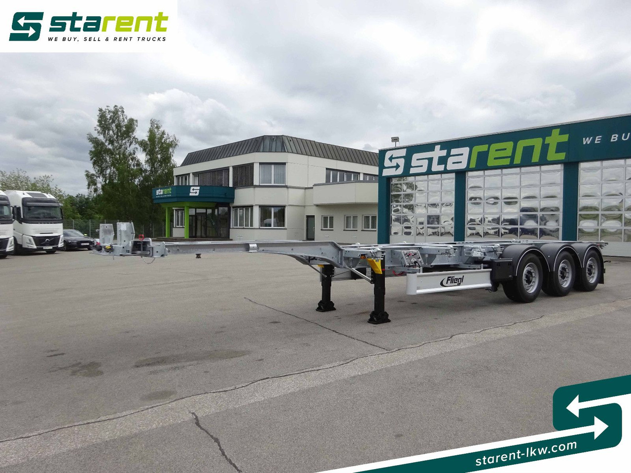 Fliegl Containerchassis ADR, 1x20/2x20/1x30/1x40/1x45 - Konteinerveduk/ Tõstukiga poolhaagis: pilt 1 Fliegl Containerchassis ADR, 1x20/2x20/1x30/1x40/1x45 - Konteinerveduk/ Tõstukiga poolhaagis: pilt 1