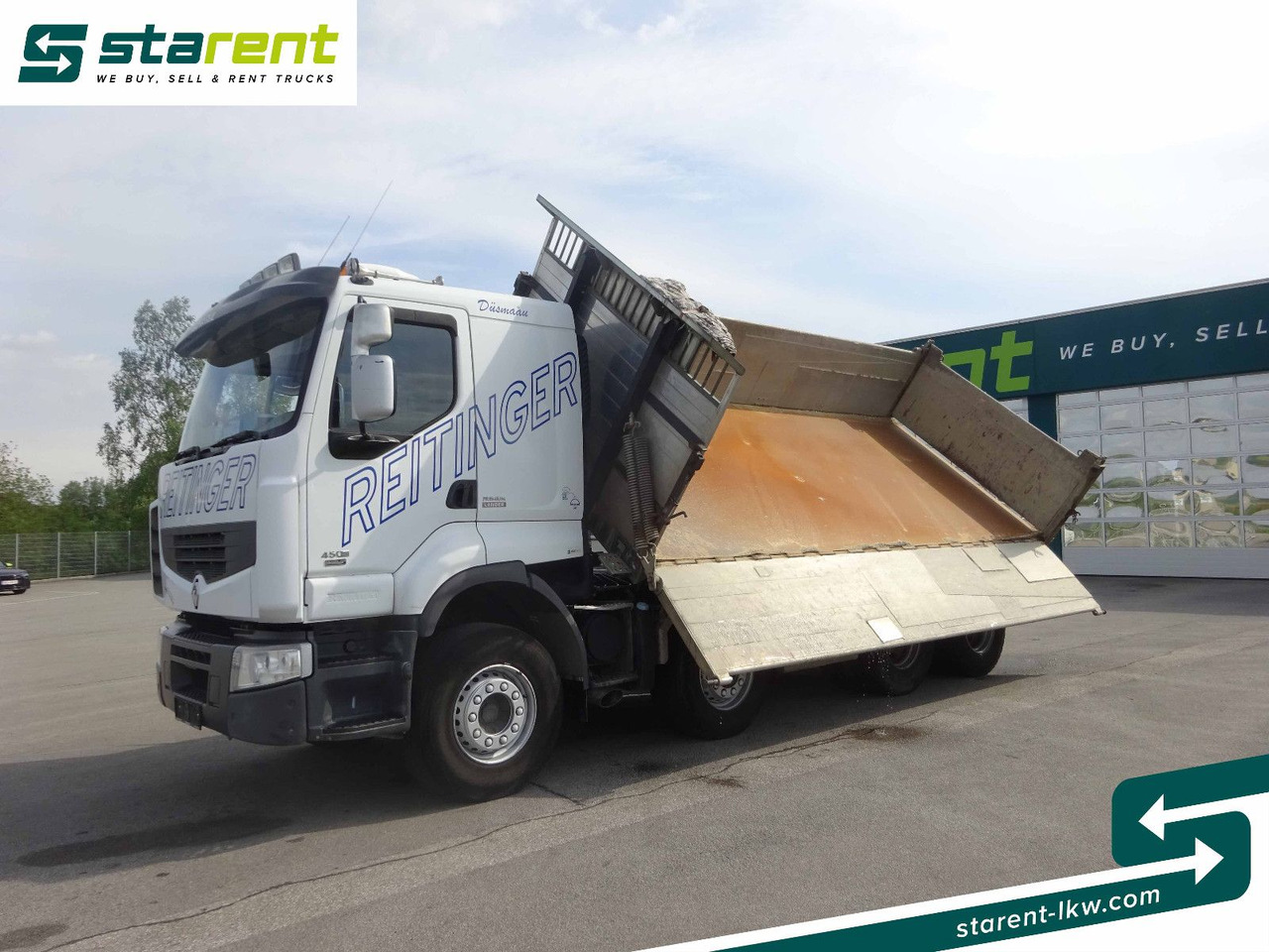 Renault Premium 450 DXi, 8x4, 3 Seitenkipper, Standklima - Kallurauto: pilt 1 Renault Premium 450 DXi, 8x4, 3 Seitenkipper, Standklima - Kallurauto: pilt 1