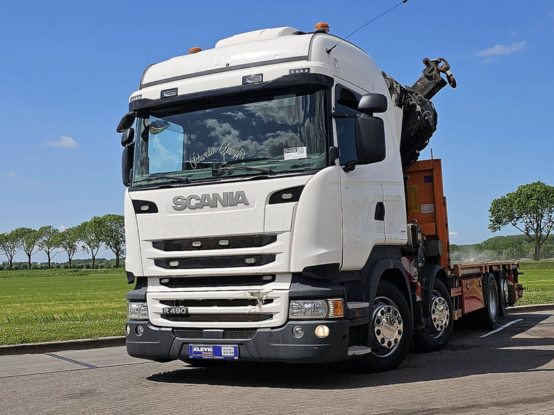 Scania R490 HMF 6020 - Madelveok/ Platvormveok, Kraanaga veoauto: pilt 1 Scania R490 HMF 6020 - Madelveok/ Platvormveok, Kraanaga veoauto: pilt 1