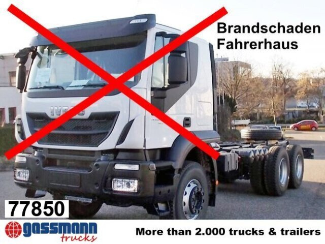 Iveco Trakker AD260T45 6x4, BRANDSCHADEN FAHRERHAUS! - Kabiinišassiiga veoauto: pilt 1 Iveco Trakker AD260T45 6x4, BRANDSCHADEN FAHRERHAUS! - Kabiinišassiiga veoauto: pilt 1