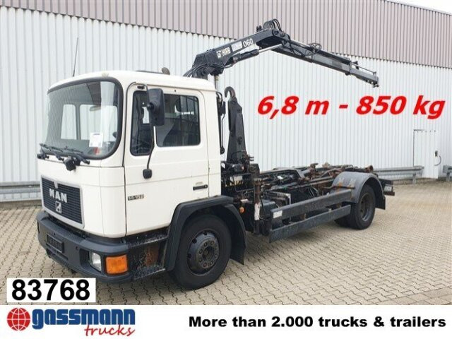 MAN 14.152 F 4x2 BB mit Kran Hiab 060-2 - Konkstõstukiga veoauto, Kraanaga veoauto: pilt 1 MAN 14.152 F 4x2 BB mit Kran Hiab 060-2 - Konkstõstukiga veoauto, Kraanaga veoauto: pilt 1
