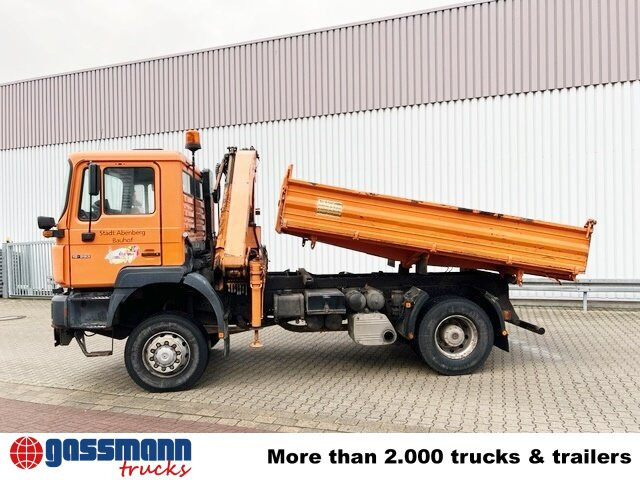 MAN 19.293 4x4 BL mit Kran Meiller MK77RS2 - Kallurauto, Kraanaga veoauto: pilt 2 MAN 19.293 4x4 BL mit Kran Meiller MK77RS2 - Kallurauto, Kraanaga veoauto: pilt 2