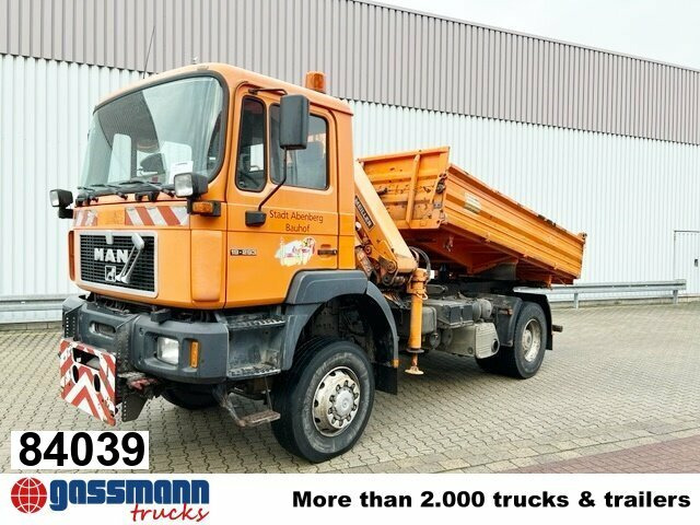 MAN 19.293 4x4 BL mit Kran Meiller MK77RS2 - Kallurauto, Kraanaga veoauto: pilt 1 MAN 19.293 4x4 BL mit Kran Meiller MK77RS2 - Kallurauto, Kraanaga veoauto: pilt 1