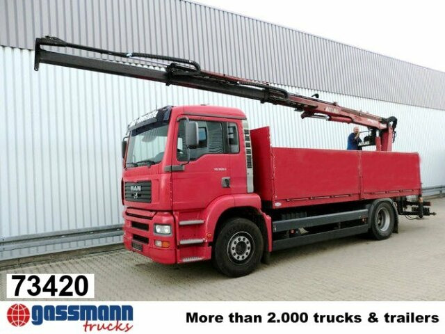 MAN TGA 18.360 4x2, Baustoff, Kran ATLAS 125.1 - Madelveok/ Platvormveok, Kraanaga veoauto: pilt 1 MAN TGA 18.360 4x2, Baustoff, Kran ATLAS 125.1 - Madelveok/ Platvormveok, Kraanaga veoauto: pilt 1