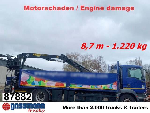 MAN TGM 18.290 4x2 BL, Heckkran Palfinger PK12001L, - Madelveok/ Platvormveok, Kraanaga veoauto: pilt 1 MAN TGM 18.290 4x2 BL, Heckkran Palfinger PK12001L, - Madelveok/ Platvormveok, Kraanaga veoauto: pilt 1