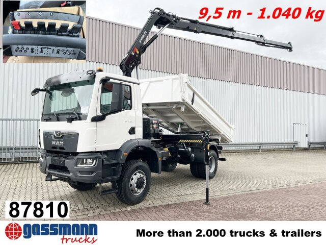 MAN TGM 18.320 4x4 BB CH mit Kran Hiab X-Hiduo - Kallurauto, Kraanaga veoauto: pilt 1 MAN TGM 18.320 4x4 BB CH mit Kran Hiab X-Hiduo - Kallurauto, Kraanaga veoauto: pilt 1