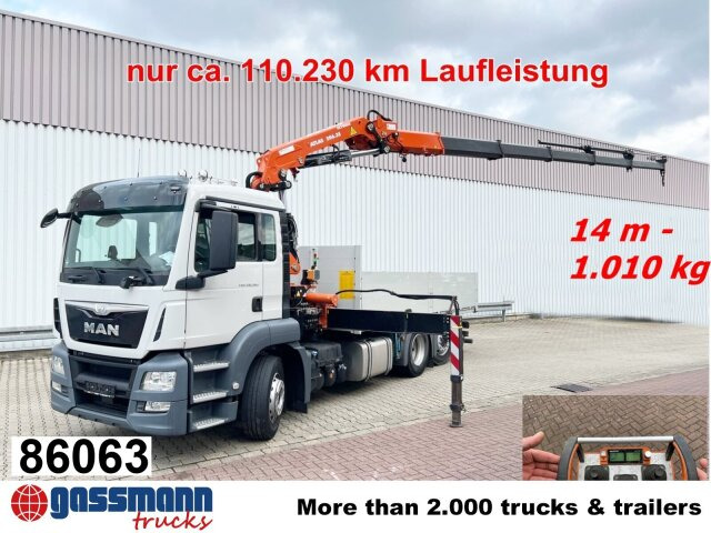 MAN TGS 26.360/400 6x2-4 BL, Lenk-/Lift, Kran Atlas - Madelveok/ Platvormveok, Kraanaga veoauto: pilt 1 MAN TGS 26.360/400 6x2-4 BL, Lenk-/Lift, Kran Atlas - Madelveok/ Platvormveok, Kraanaga veoauto: pilt 1