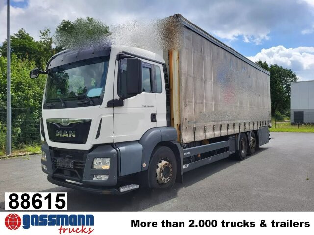 MAN TGS 26.400 6x2-4 LL, Lenk-/Lift, Hubdach - Madelveok/ Platvormveok, Kraanaga veoauto: pilt 1 MAN TGS 26.400 6x2-4 LL, Lenk-/Lift, Hubdach - Madelveok/ Platvormveok, Kraanaga veoauto: pilt 1