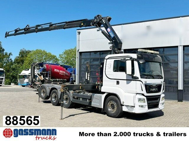 MAN TGS 35.500 8x4-4 BL, Lenk-/Liftachse, Kran HMF - Konkstõstukiga veoauto, Kraanaga veoauto: pilt 1 MAN TGS 35.500 8x4-4 BL, Lenk-/Liftachse, Kran HMF - Konkstõstukiga veoauto, Kraanaga veoauto: pilt 1