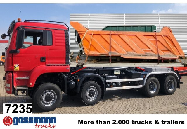 MAN TGS 41.480 8X8 BB, Bender Stahlmulde ca. 18m³, - Kabiinišassiiga veoauto: pilt 1 MAN TGS 41.480 8X8 BB, Bender Stahlmulde ca. 18m³, - Kabiinišassiiga veoauto: pilt 1