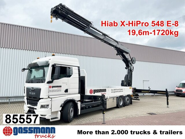 MAN TGX 26.510 6x2-4 LL, Kran Hiab X-HiPro 548 E-8, - Madelveok/ Platvormveok, Kraanaga veoauto: pilt 1 MAN TGX 26.510 6x2-4 LL, Kran Hiab X-HiPro 548 E-8, - Madelveok/ Platvormveok, Kraanaga veoauto: pilt 1