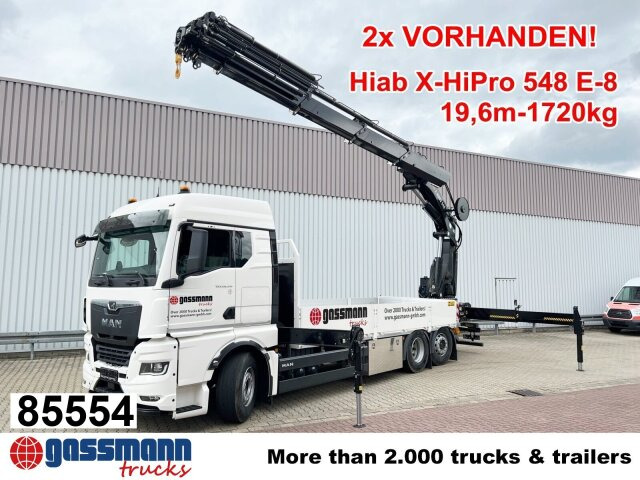 MAN TGX 26.510 6x2-4 LL, Kran Hiab X-HiPro 548 E-8, - Madelveok/ Platvormveok, Kraanaga veoauto: pilt 1 MAN TGX 26.510 6x2-4 LL, Kran Hiab X-HiPro 548 E-8, - Madelveok/ Platvormveok, Kraanaga veoauto: pilt 1
