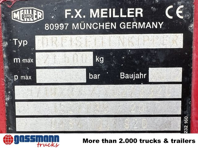 Meiller MEILLER 3-Seiten Kippaufbau, Bordmatik - Kalluri korpus: pilt 4 Meiller MEILLER 3-Seiten Kippaufbau, Bordmatik - Kalluri korpus: pilt 4