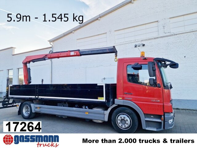 Mercedes-Benz 1218 L 4x2, Fassi Kran F 95A21 5.9m-1.545 kg, - Madelveok/ Platvormveok, Kraanaga veoauto: pilt 1 Mercedes-Benz 1218 L 4x2, Fassi Kran F 95A21 5.9m-1.545 kg, - Madelveok/ Platvormveok, Kraanaga veoauto: pilt 1