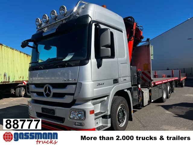 Mercedes-Benz Actros 2544 L 6x2, Lenkachse, Kran MKG - Madelveok/ Platvormveok, Kraanaga veoauto: pilt 1 Mercedes-Benz Actros 2544 L 6x2, Lenkachse, Kran MKG - Madelveok/ Platvormveok, Kraanaga veoauto: pilt 1